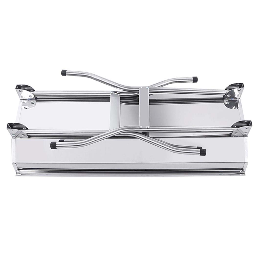 SOGA 2X Skewers Grill with Side Tray Portable Stainless Steel Charcoal BBQ Outdoor 6-8 Persons • LUZ-SkewerCharcoalGrillWithPlateX2