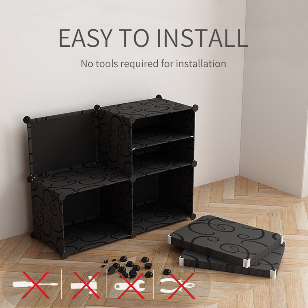 SOGA 6 Tier Shoe Rack Organizer Sneaker Footwear Storage Stackable Stand Cabinet Portable Wardrobe with Cover • LUZ-ShoeBox106