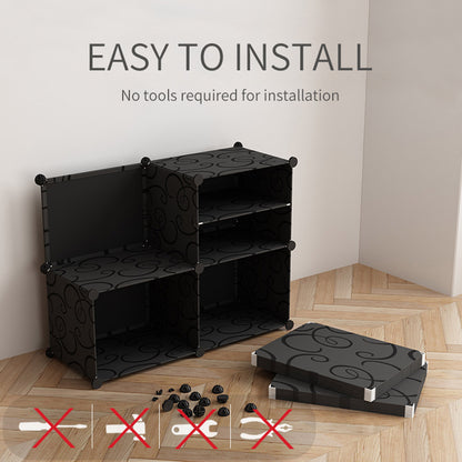SOGA 6 Tier Shoe Rack Organizer Sneaker Footwear Storage Stackable Stand Cabinet Portable Wardrobe with Cover • LUZ-ShoeBox106