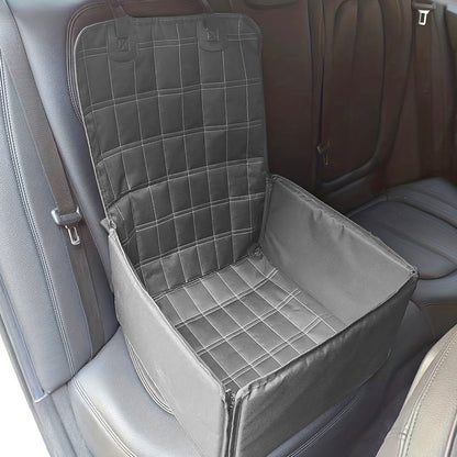 SOGA 2X Grey Car Pet Sitting Bag Breathable Safety Travel Portable Carrier Pouch Travel Essentials • LUZ-CarPetBag071X2