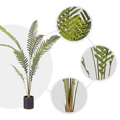 SOGA 2X 210cm Artificial Green Rogue Hares Foot Fern Tree Fake Tropical Indoor Plant Home Office Decor • LUZ-APlantLGY2109X2