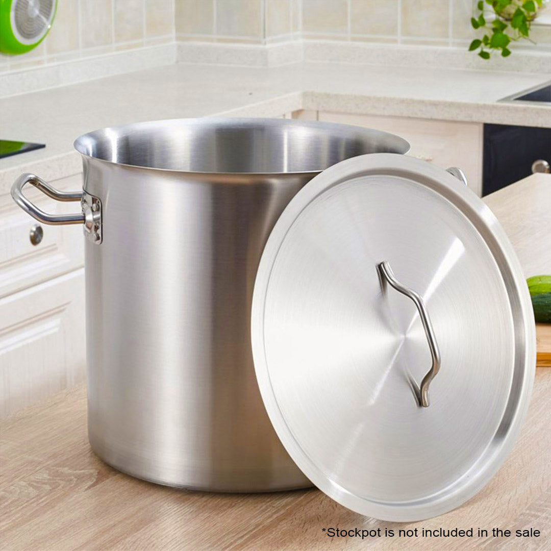 SOGA 32cm Top Grade Stockpot Lid Stainless Steel Stock pot Cover • LUZ-StockPot32CM-JLID