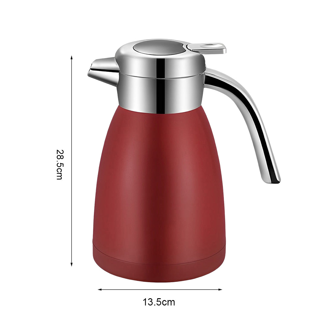 SOGA 2.2L Stainless Steel Insulated Vacuum Flask Water Bottle Red • LUZ-WaterJug22RED