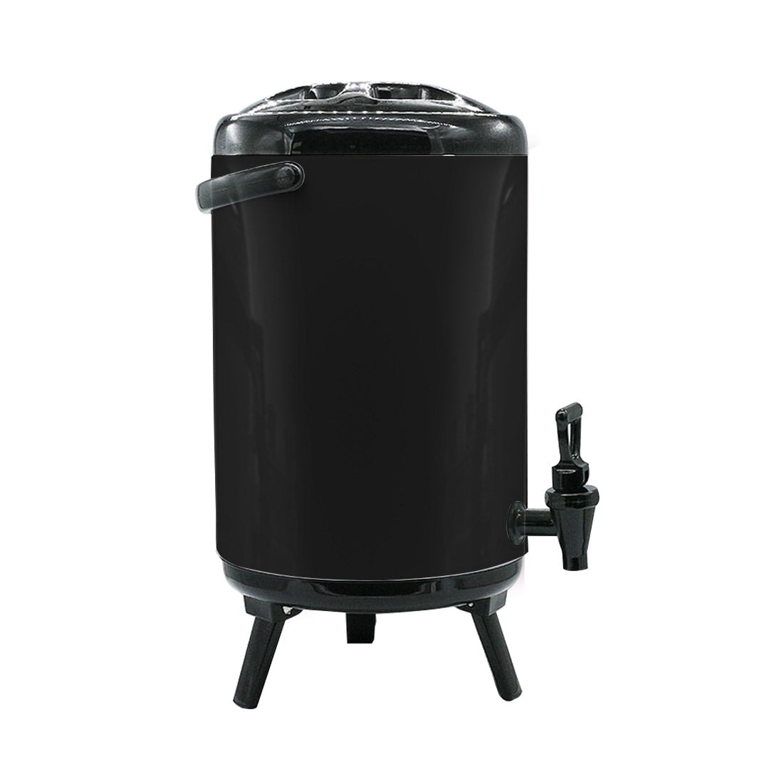 SOGA 8X 18L Stainless Steel Insulated Milk Tea Barrel Hot and Cold Beverage Dispenser Container with Faucet Black • LUZ-VICDispenser18LBLKX8
