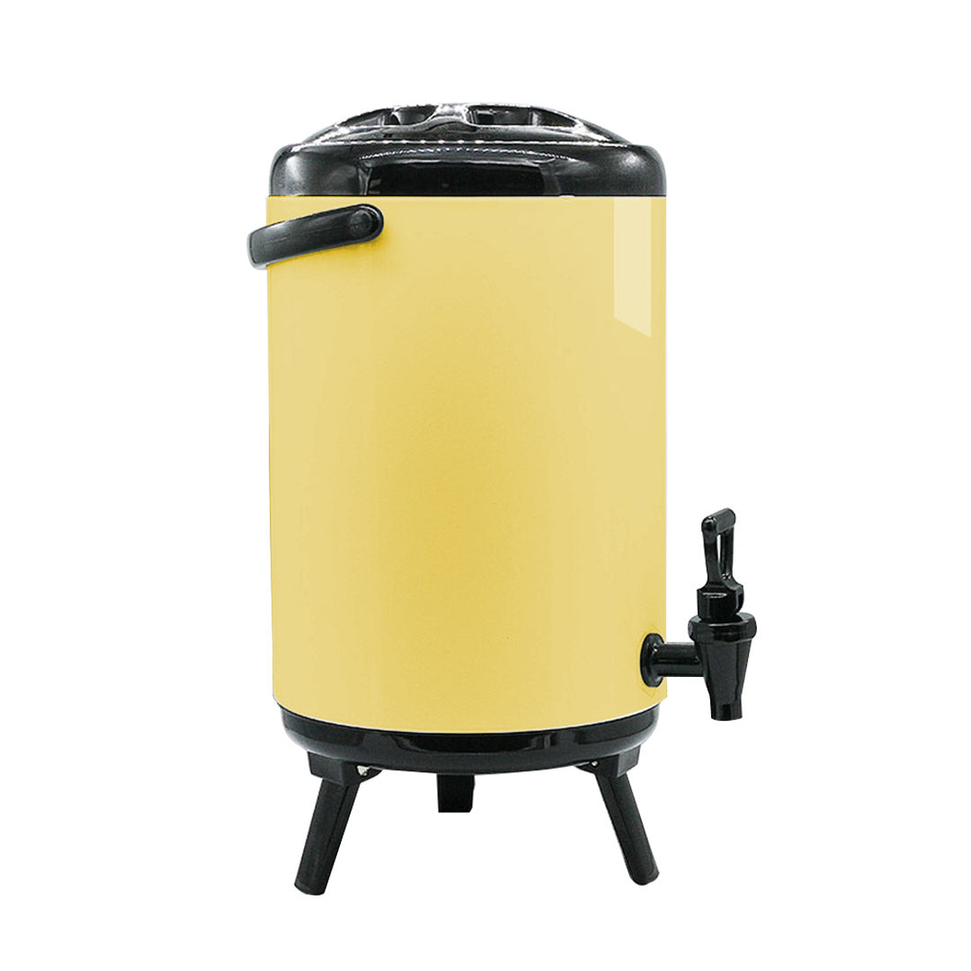 SOGA 4X 16L Stainless Steel Insulated Milk Tea Barrel Hot and Cold Beverage Dispenser Container with Faucet Yellow • LUZ-VICDispenser16LYELX4