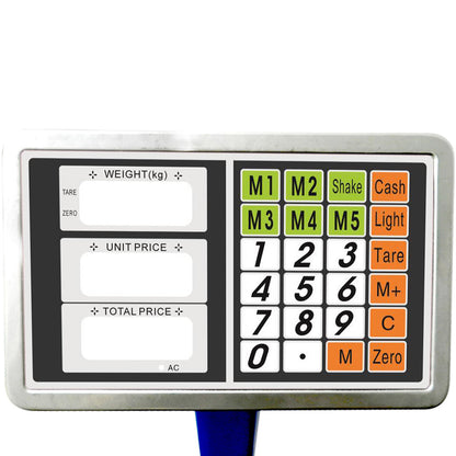 SOGA 150kg Electronic Digital Platform Scale Computing Shop Postal Scale Blue • LUZ-150kgPlatformScalesBlue