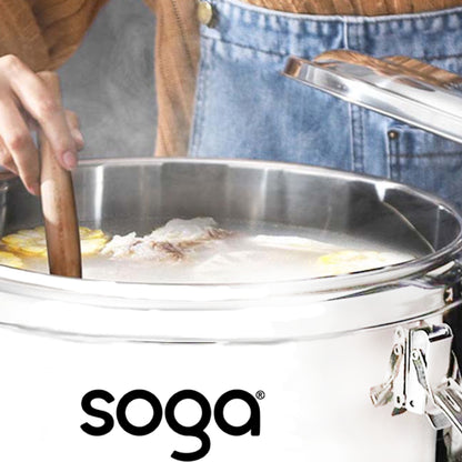 SOGA 2X 50L Stainless Steel Insulated Stock Pot Hot & Cold Beverage Container • LUZ-InsulatedPot3206X2