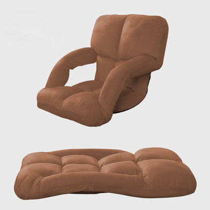 SOGA 4X Foldable Lounge Cushion Adjustable Floor Lazy Recliner Chair with Armrest Coffee • LUZ-LoungeKidCoffeeX4