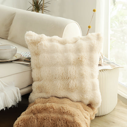SOGA 2X 50cm Throw Pillow Light  Camel Color with Rabbit  Square Cushion for Living Room • LUZ-FrenchCushion302X2