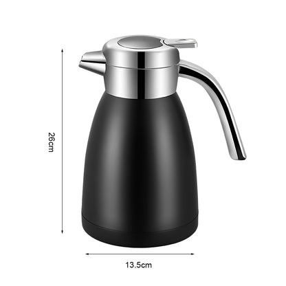 SOGA 1.8L Stainless Steel Insulated Vacuum Flask Water Bottle Black • LUZ-WaterJug18BLK