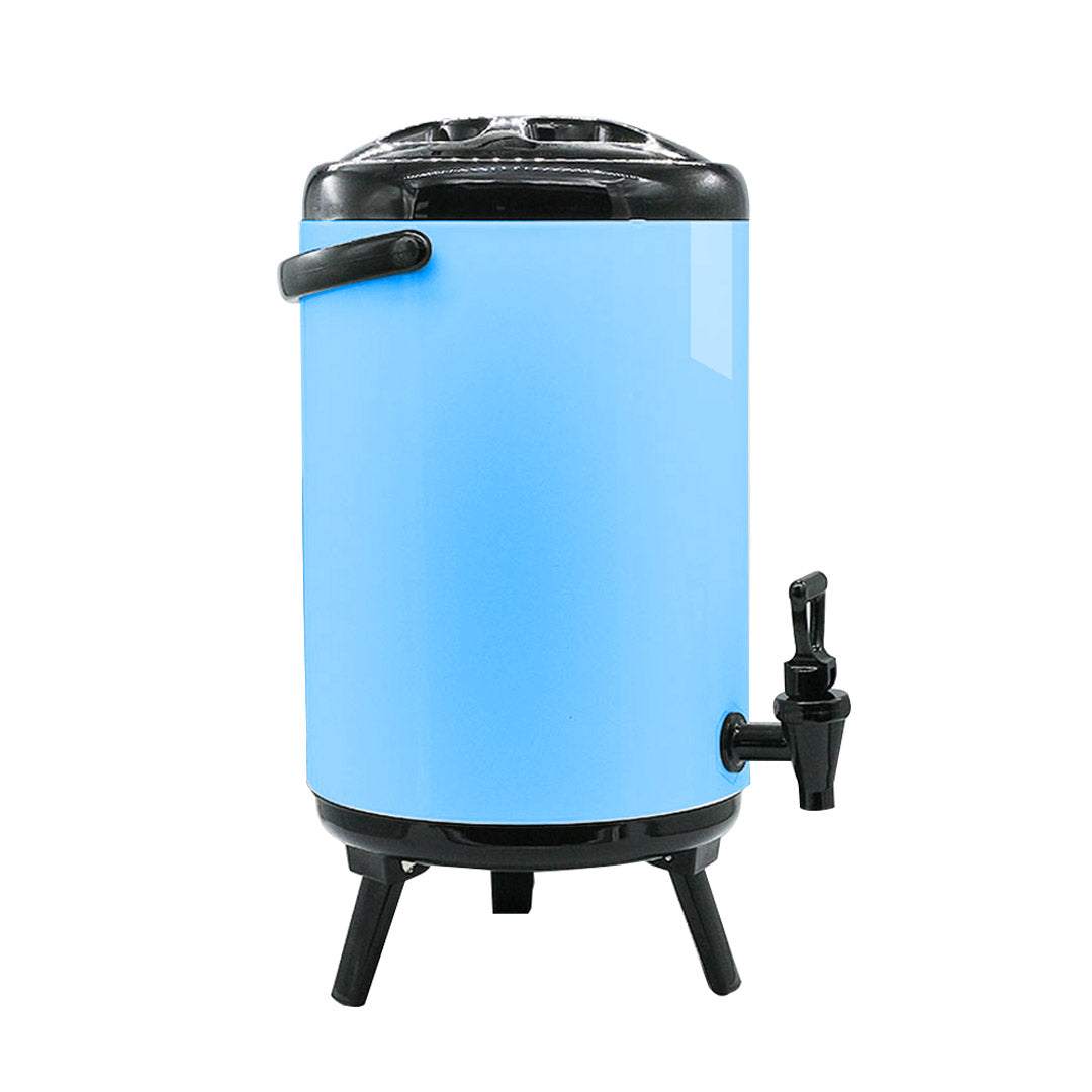 SOGA 16L Stainless Steel Insulated Milk Tea Barrel Hot and Cold Beverage Dispenser Container with Faucet Blue • LUZ-VICDispenser16LBLU