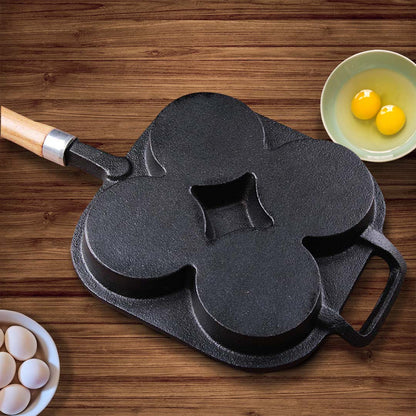 SOGA 2X 4 Mold Cast Iron Breakfast Fried Egg Pancake Omelette Fry Pan • LUZ-ZPaiB6X2
