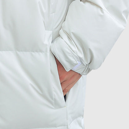 abbee White 2XL Winter Hooded Overcoat Long Jacket Stylish Lightweight Quilted Warm Puffer Coat • LUZ-DJ-659C