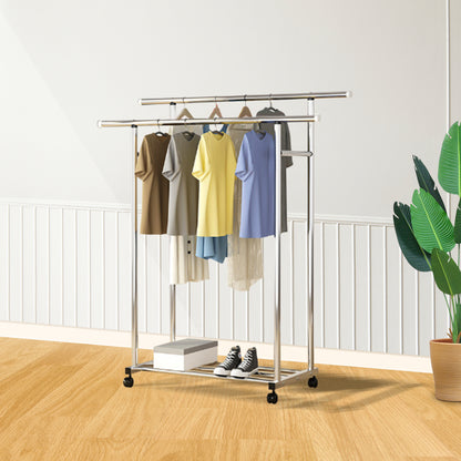 SOGA 120cm Stainless Steel Floor-Standing Clothes Rack - Durable and Space-Saving Laundry Organizer • LUZ-BSXG2528