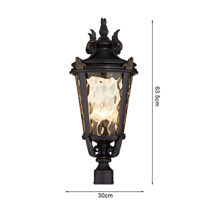 Vintage Lantern  63.5cm Outdoor Post Lantern Light Classic Charm Elegant Patio Antique Inspired Outdoor Lighting • LUZ-Lamp584StandMed