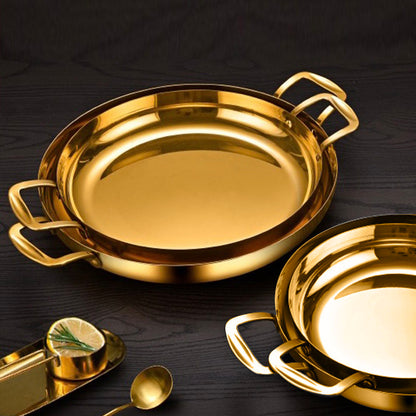 Soga 24cm Flat Base Seafood Dry Pot in Elegant Gold Color with Durable for Kitchen Essential • LUZ-VICSoupPot29