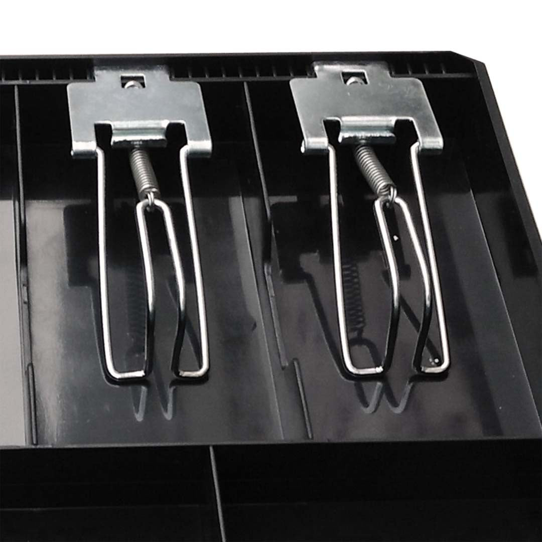SOGA 2X 4 Bills 8 Coins Cash Tray With Lockable Lid Heavy Duty Spare Cash Tray Black • LUZ-CashDrawerWithLidX2