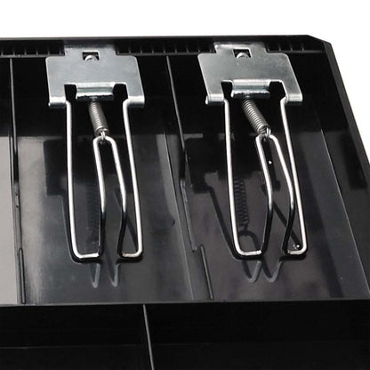 SOGA 2X 4 Bills 8 Coins Cash Tray With Lockable Lid Heavy Duty Spare Cash Tray Black • LUZ-CashDrawerWithLidX2
