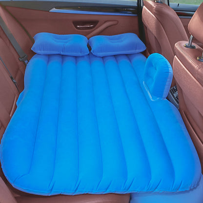 SOGA 2X Blue Stripe Inflatable Car Mattress Portable Camping Rest Air Bed Travel Compact Sleeping Kit Essentials • LUZ-CarMat004X2