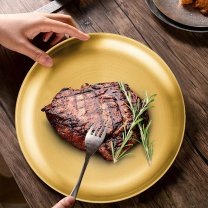 SOGA 26cm Premium Gold Grilling Plate  Durable, Heat Resistant, Perfect for BBQs and Outdoor Cooking Kitchen Essential • LUZ-VICPlate61