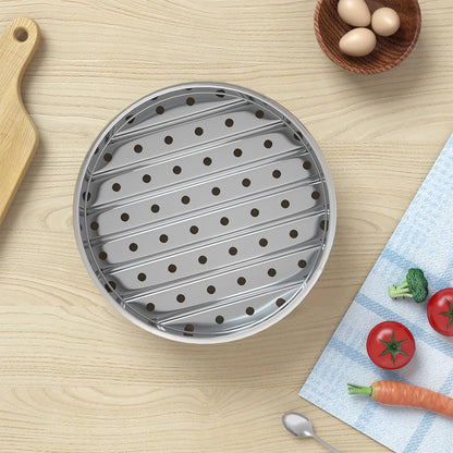 SOGA 2X 3 Tier Stainless Steel Steamers With Lid Work inside of Basket Pot Steamers 25cm • LUZ-Steamer25CM2320-3X2