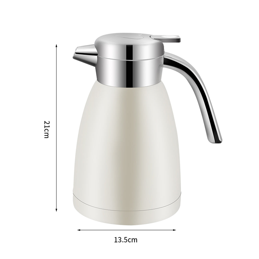 SOGA 2X 1.2L Stainless Steel Insulated Vacuum Flask Water Bottle White • LUZ-WaterJug12WHTX2