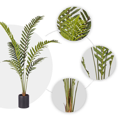 SOGA 2X 150cm Artificial Green Rogue Hares Foot Fern Tree Fake Tropical Indoor Plant Home Office Decor • LUZ-APlantLGY156QX2