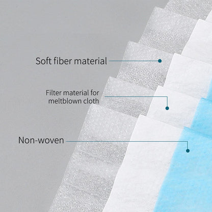 60 Pcs Anti Dust Filter Disposable Protective Sanitary Face Mask • LUZ-DMaskX50