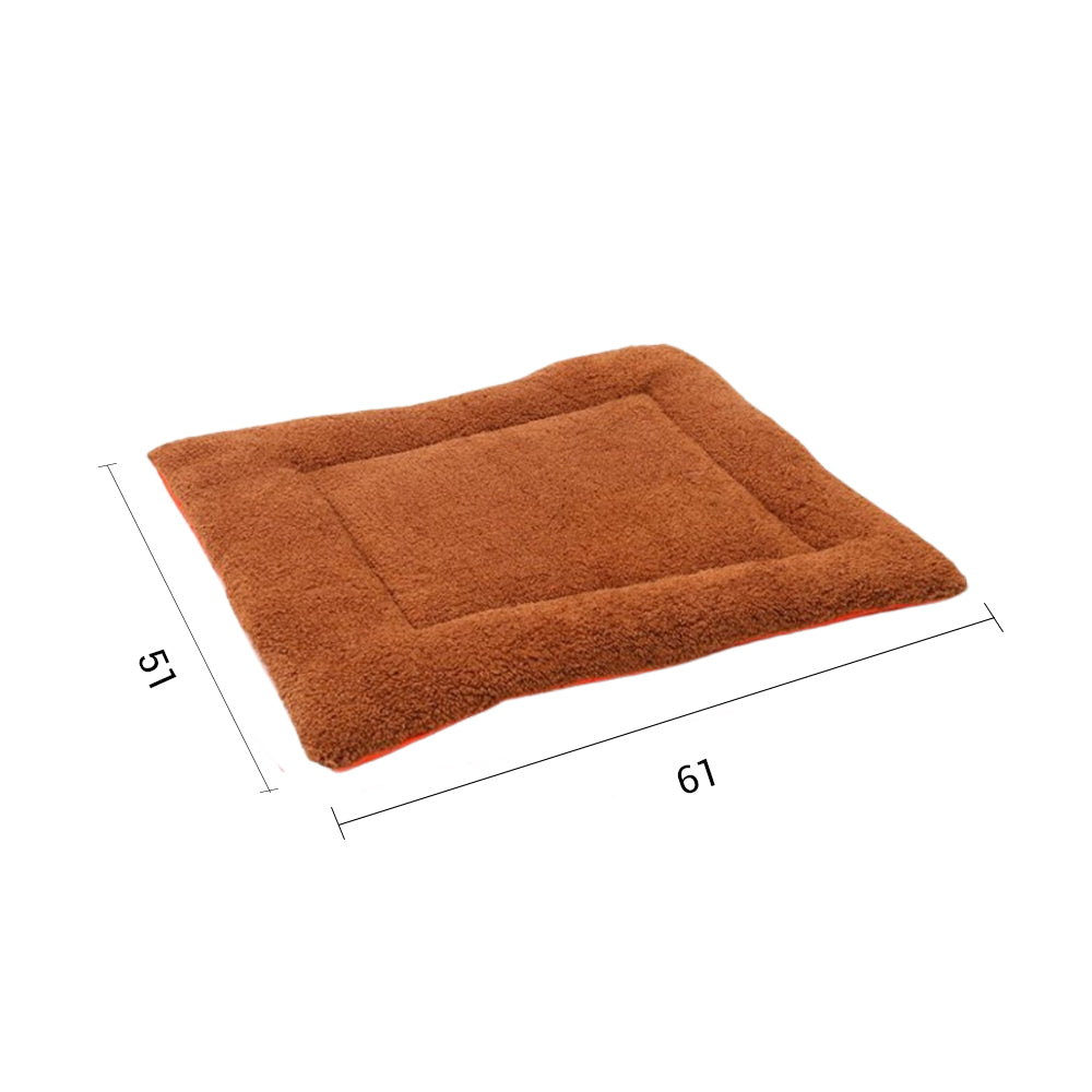 SOGA 2X Orange Dual-purpose Cushion Nest Cat Dog Bed Warm Plush Kennel Mat Pet Home Travel Essentials LUZ-CarPetBag02X2