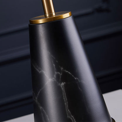 SOGA 68cm Black Marble Bedside Desk Table Lamp Living Room Shade with Cone Shape Base • LUZ-TableLampG68