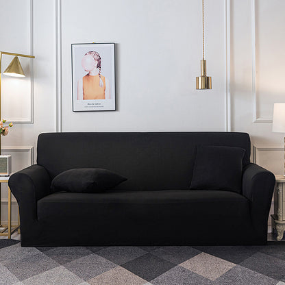 SOGA 4-Seater Black Sofa Cover Couch Protector High Stretch Lounge Slipcover Home Decor • LUZ-SofaCov204