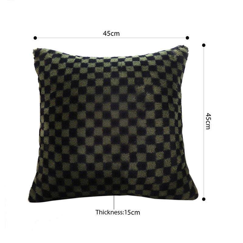 SOGA 2X 45cm Urban Light Luxury Pillow Dark Night Green Checkered Square Throw Pillow • LUZ-FrenchCushion238X2