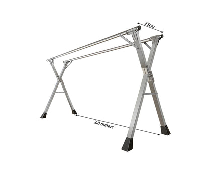 SOGA 2X  2m Portable Standing Clothes Drying Rack Foldable Space-Saving Laundry Holder Indoor Outdoor • LUZ-BSXG2509X2
