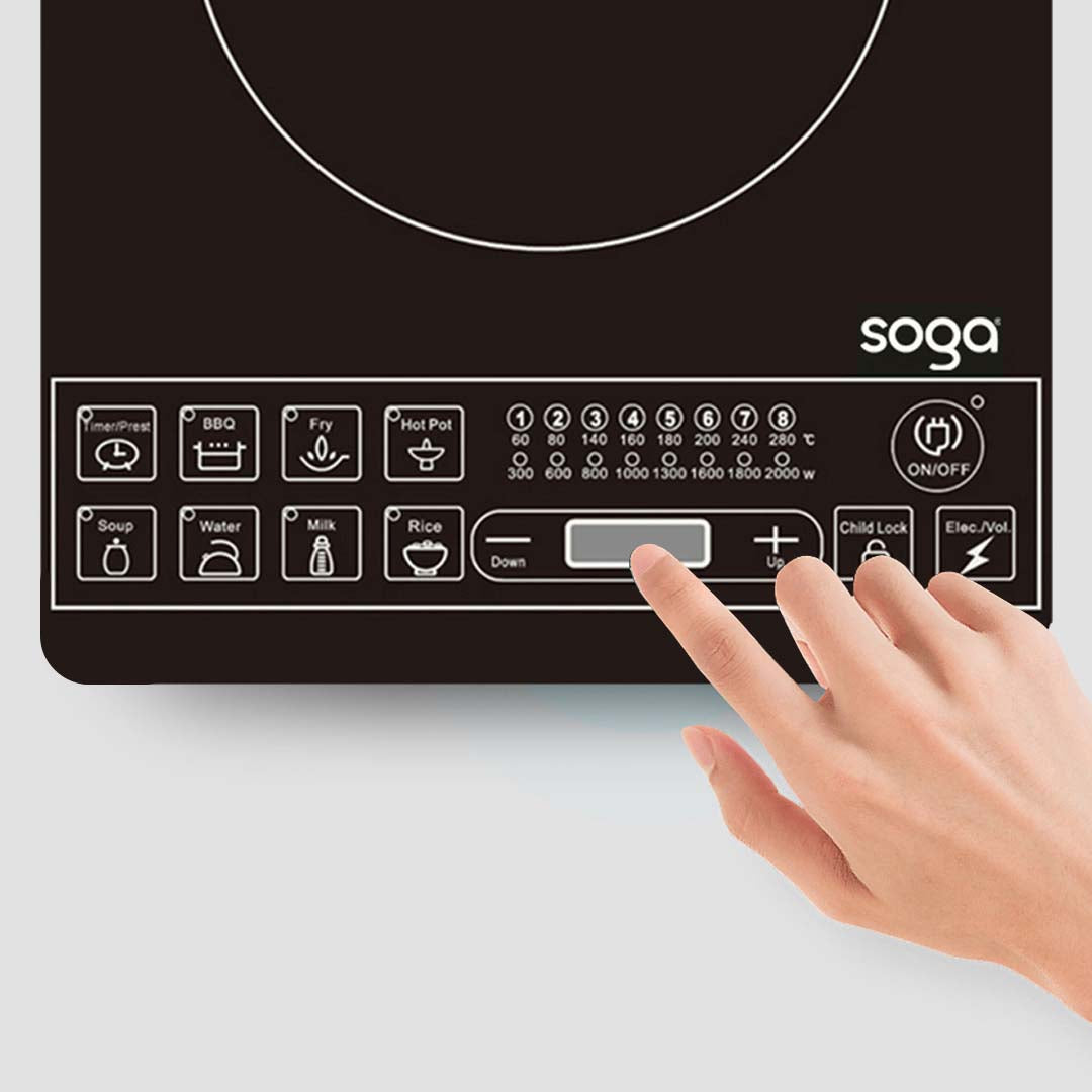 SOGA Cooktop Electric Smart Induction Cook Top Portable Kitchen Cooker Cookware LUZ-ElectricCooktop