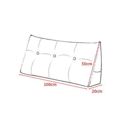 SOGA 4X 100cm Dark Grey Triangular Wedge Bed Pillow Headboard Backrest Bedside Tatami Cushion Home Decor • LUZ-PillowFab100GreyX4