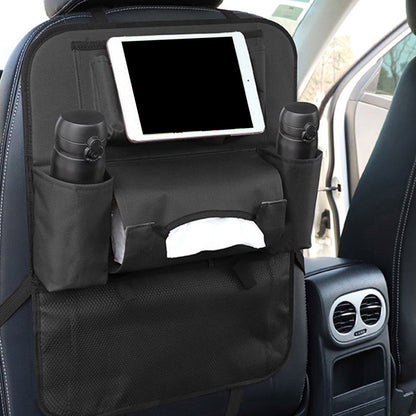 SOGA 2X  PVC Leather Car Back Seat Storage Bag Multi-Pocket Organizer Backseat and iPad Mini Holder Black • LUZ-CarStorage1SeatBagBLKX2
