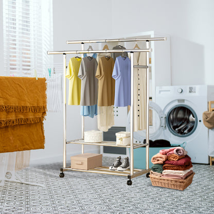 SOGA 120cm Stainless Steel Floor-Standing Clothes Rack - Durable and Space-Saving Laundry Organizer • LUZ-BSXG2530