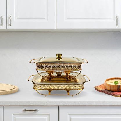SOGA 1.5L Lace Dining Stove Cooking Appliance with Gold Color Kitchen Essential • LUZ-ChafingDish6V15
