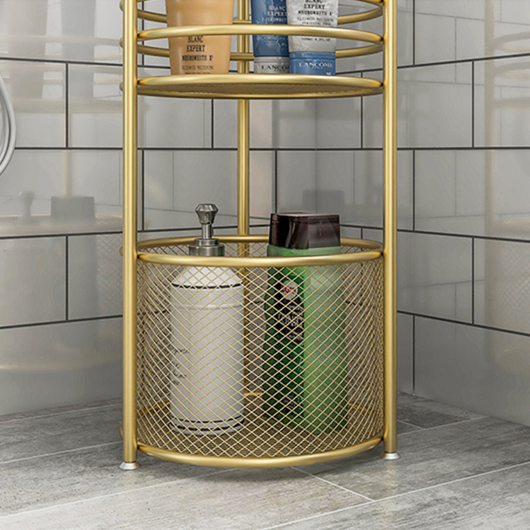SOGA 3 Tier Bathroom Freestanding Storage Shelf Multifunctional Display Rack Organiser with Basket • LUZ-FPotZWJ15