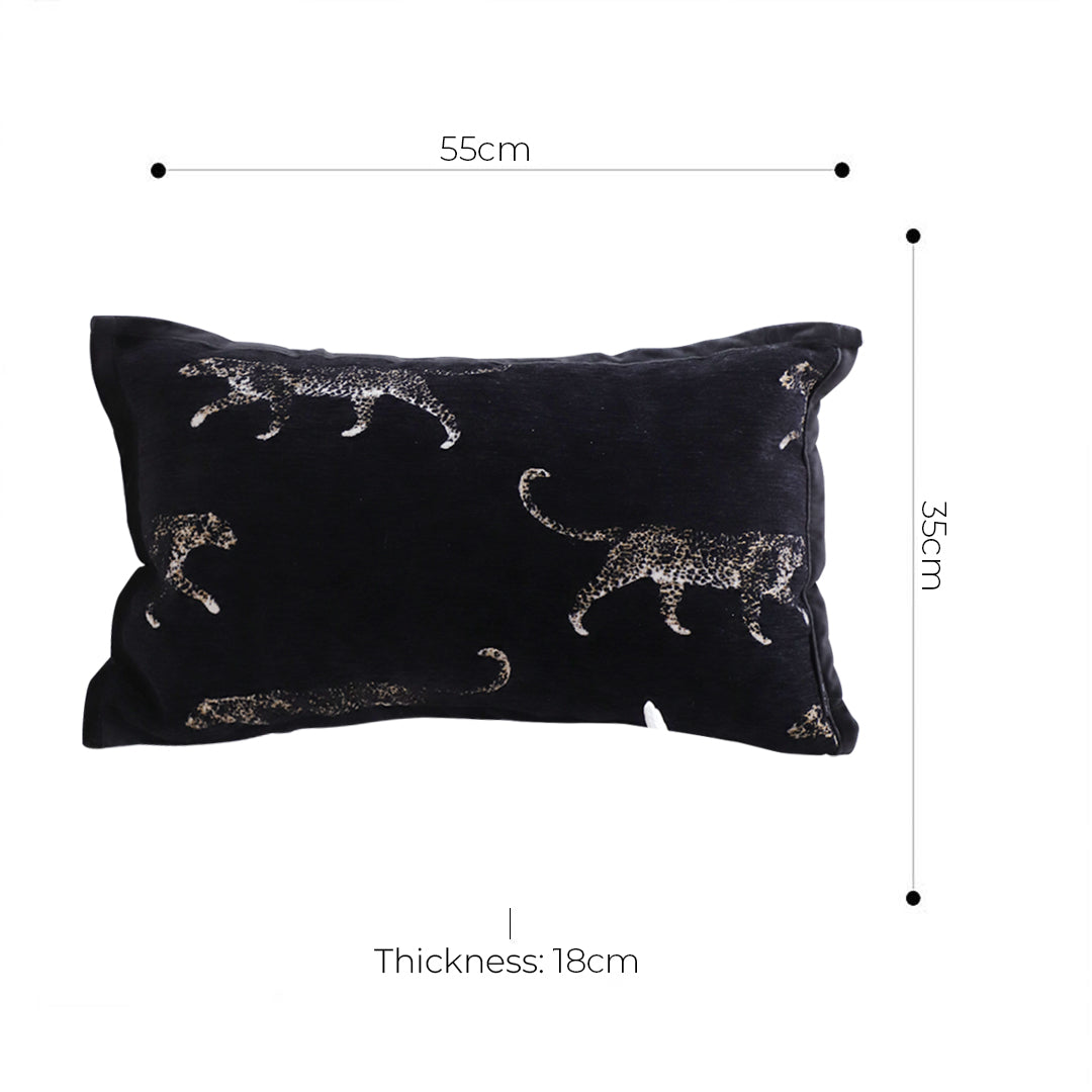 SOGA 2X 35cm Black Throw Pillow Elegant Decorative Cushion Living Room Modern Home Decor • LUZ-FrenchCushion331X2