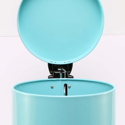 SOGA 4X 12L Foot Pedal Stainless Steel Rubbish Recycling Garbage Waste Trash Bin Round Blue • LUZ-RubbishBinRound12LBlueX4