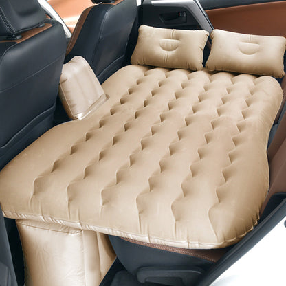 SOGA Beige Ripple Inflatable Car Mattress Portable Camping Air Bed Travel Sleeping Kit Essentials • LUZ-CarMat007