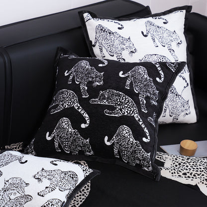 SOGA 45cm Throw Pillow Black Leopard Light Luxury Decorative Cushion for Living Room • LUZ-FrenchCushion294