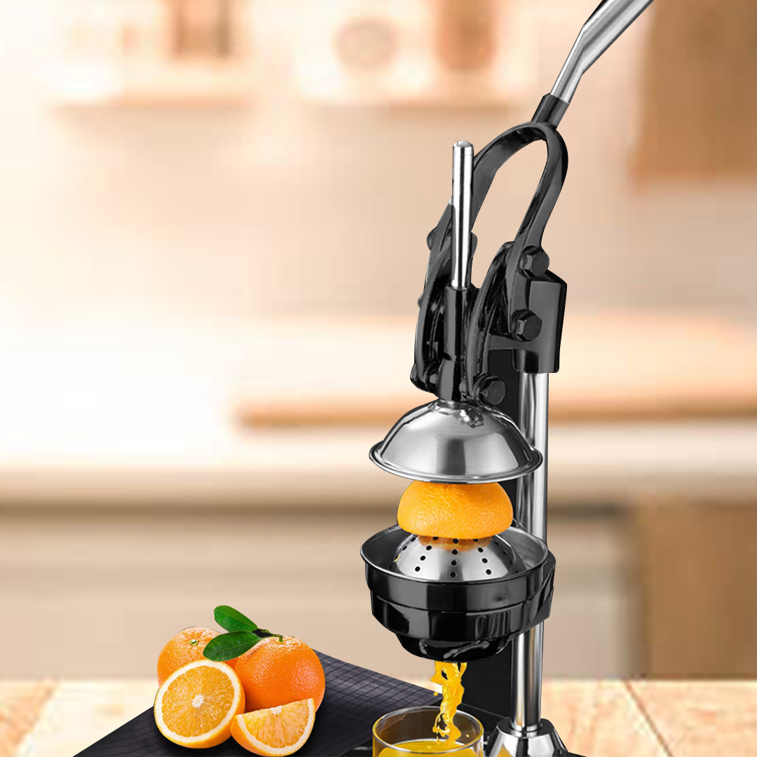 SOGA Stainless Steel Manual Juicer Hand Press Juice Extractor Squeezer Lemon Orange Citrus Black • LUZ-JuicerStainlessSteel120