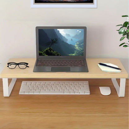 SOGA 2X 40cm Wood Computer Monitor Elevated Stand Desktop Support Station Rack • LUZ-Level003X2