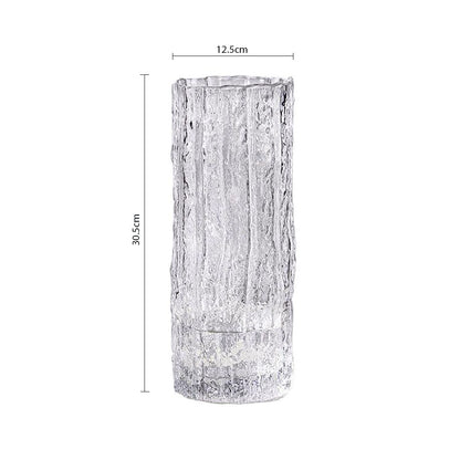 SOGA 30.5cm Handcrafted Clear Glass Vase, Classic Design for Home Decor • LUZ-GVaseClear305