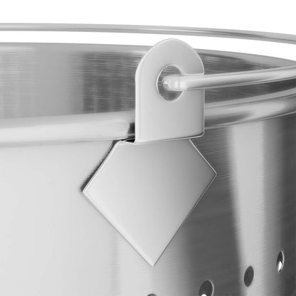 SOGA 50L 18/10 Stainless Steel Perforated Stockpot Basket Pasta Strainer with Handle • LUZ-PastaInsert3904