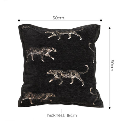 SOGA 2X 50cm Black Throw Pillow Elegant Decorative Cushion Living Room Modern Home Decor • LUZ-FrenchCushion332X2