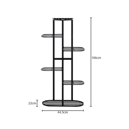 SOGA 2X 6 Tier 7 Pots Black Metal Plant Rack Flowerpot Storage Display Stand Holder Home Garden Decor • LUZ-FPotH21X2