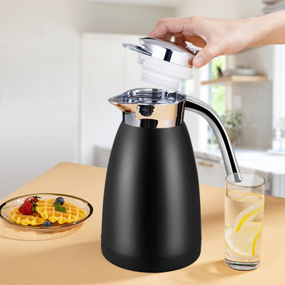 SOGA 1.8L Stainless Steel Insulated Vacuum Flask Water Bottle Black • LUZ-WaterJug18BLK